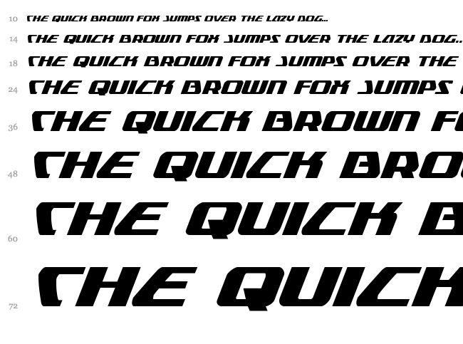 Global Dynamics font waterfall