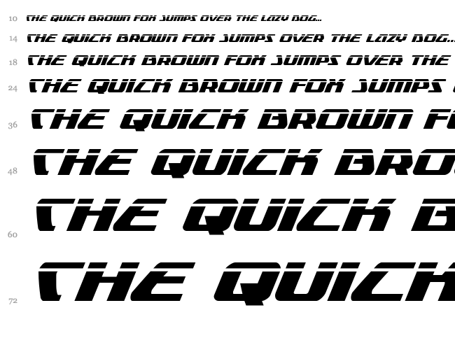 Global Dynamics font waterfall
