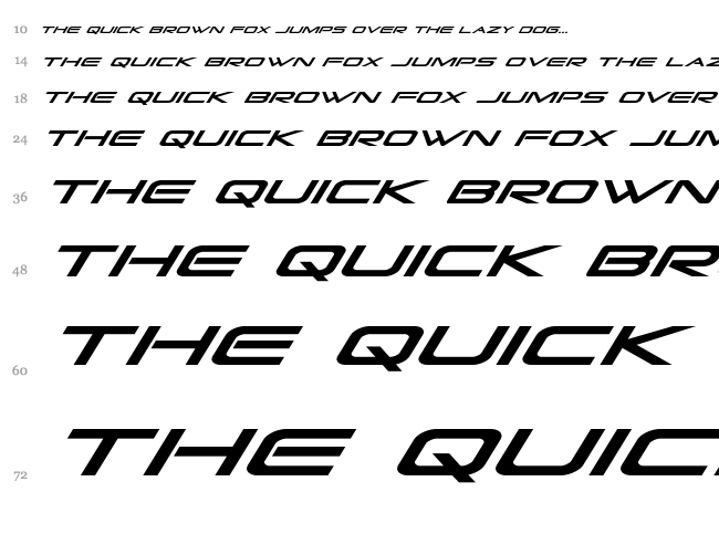 Grand Sport font waterfall