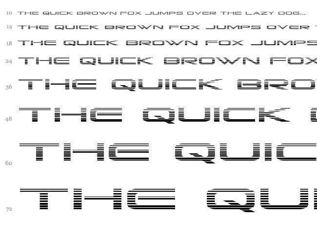 Grand Sport font waterfall