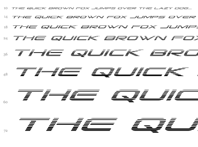Grand Sport font waterfall