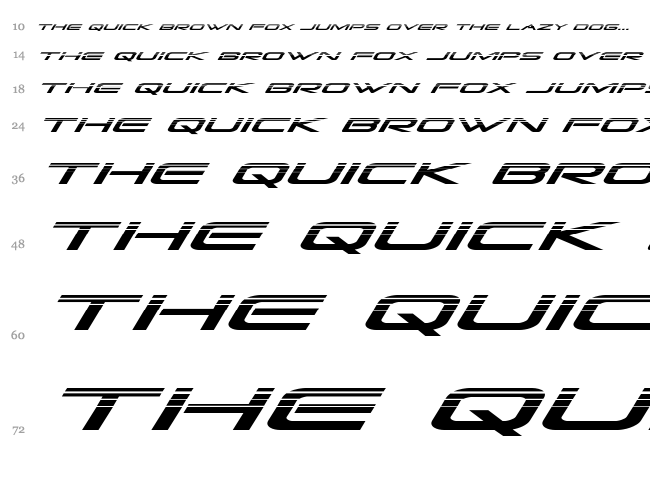 Grand Sport font waterfall
