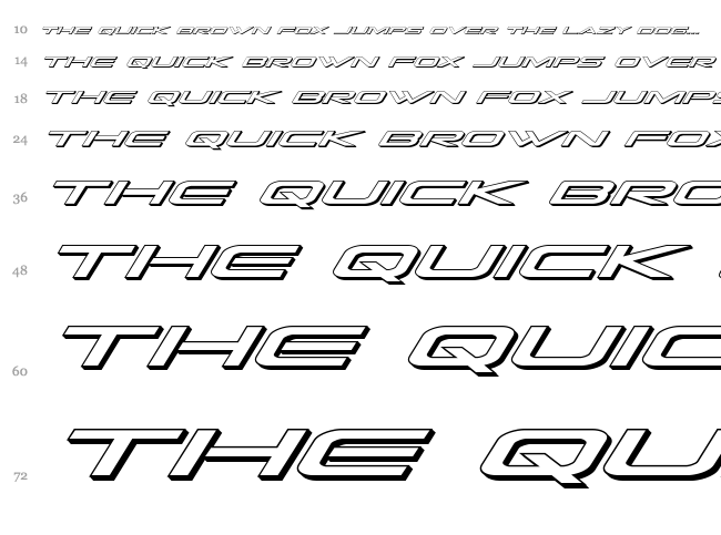 Grand Sport font waterfall