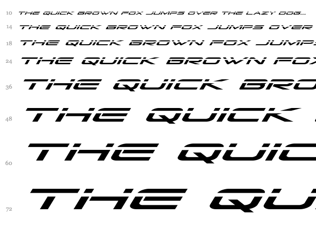 Grand Sport font waterfall