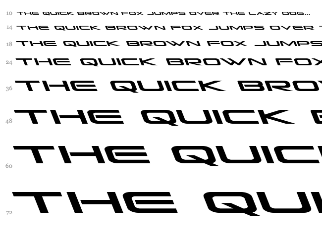 Grand Sport font waterfall