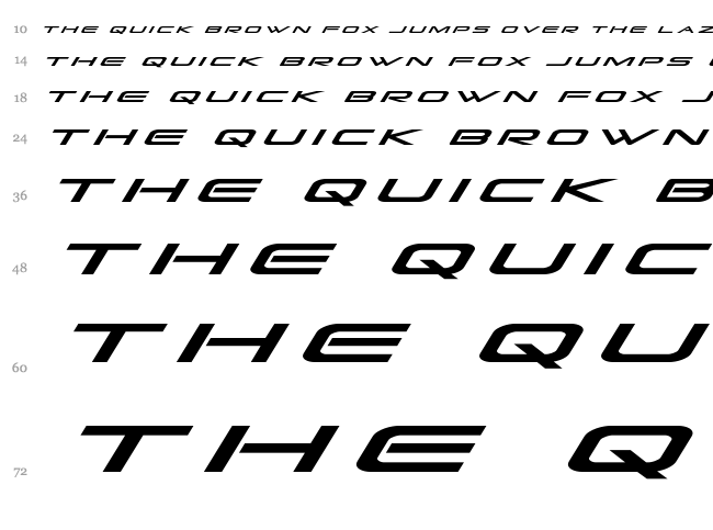 Grand Sport font waterfall