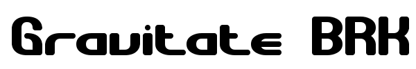 Gravitate BRK font