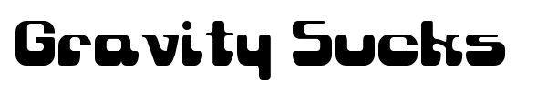 Gravity Sucks font