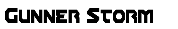 Gunner Storm font preview