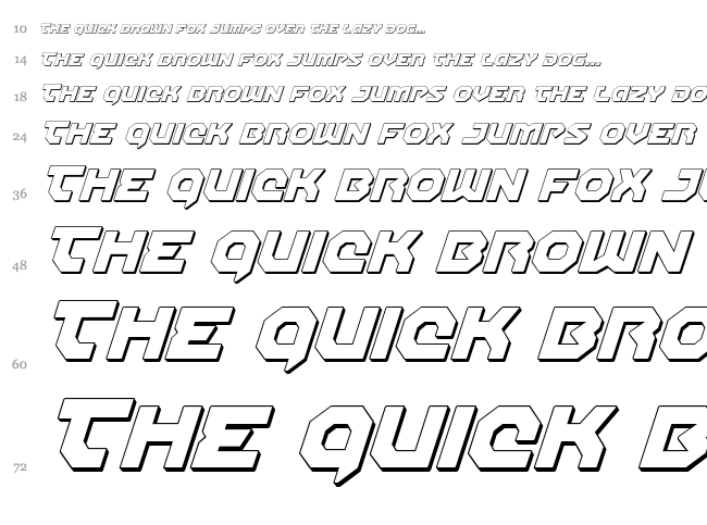 Gunner Storm font waterfall