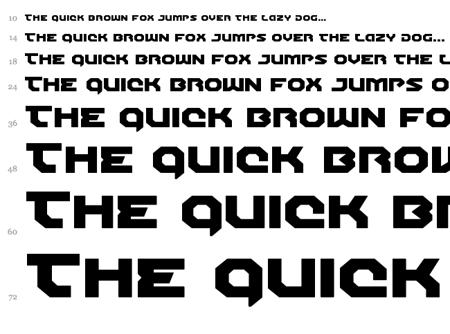 Gunner Storm font waterfall