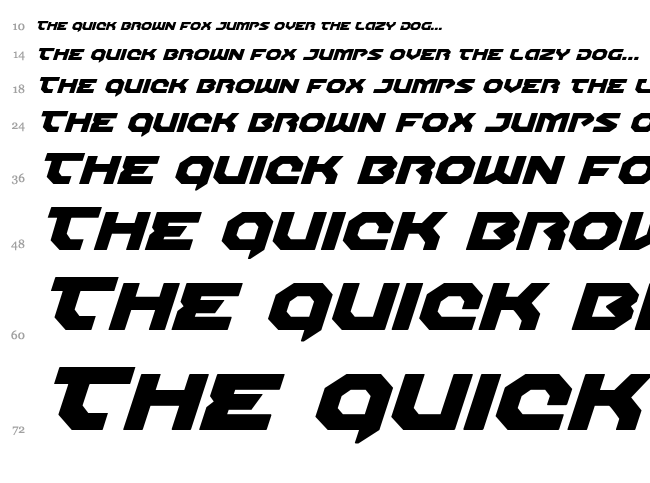 Gunner Storm font waterfall