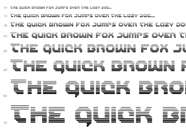 Gunner Storm font waterfall