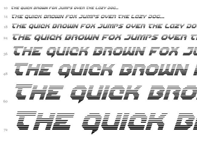 Gunner Storm font waterfall
