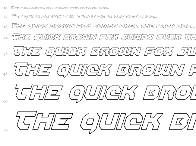 Gunner Storm font waterfall