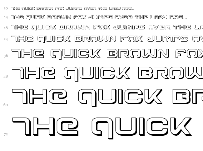 Gunrunner font waterfall