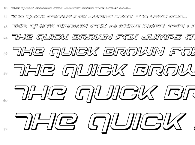 Gunrunner font waterfall