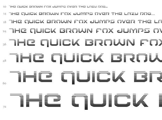 Gunrunner font waterfall