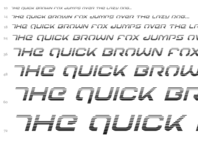 Gunrunner font waterfall