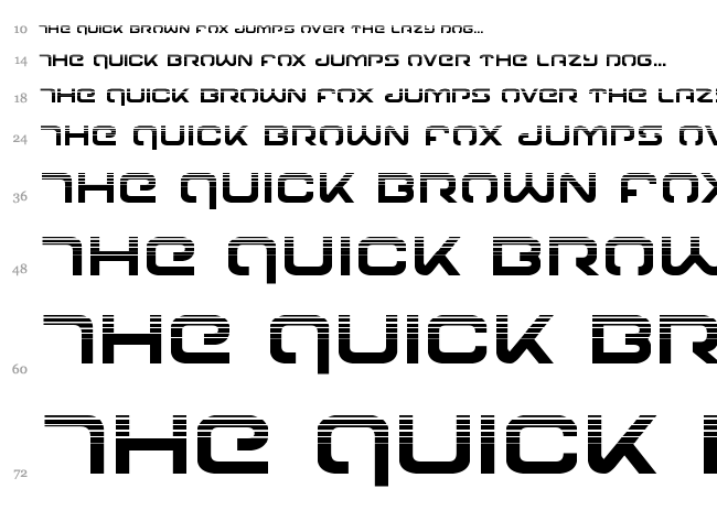 Gunrunner font waterfall