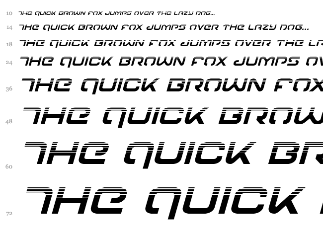 Gunrunner font waterfall