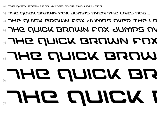 Gunrunner font waterfall