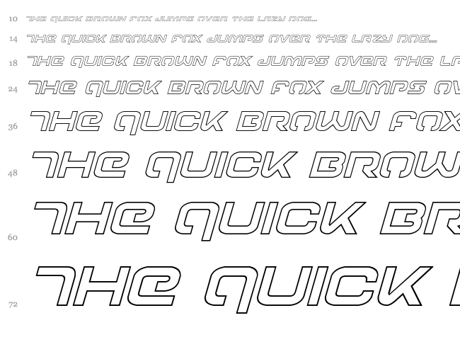 Gunrunner font waterfall
