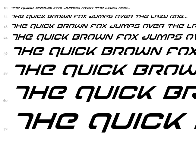 Gunrunner font waterfall