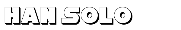 Han Solo font preview