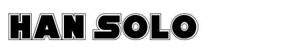 Han Solo font preview