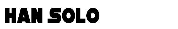 Han Solo font preview