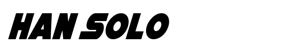 Han Solo font preview