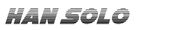 Han Solo font preview