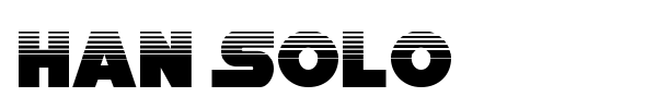 Han Solo font preview