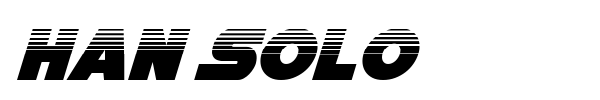 Han Solo font preview