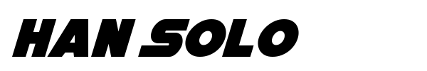 Han Solo font preview