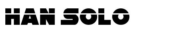 Han Solo font preview