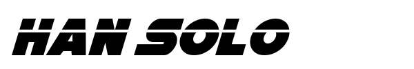 Han Solo font preview