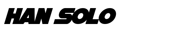 Han Solo font preview