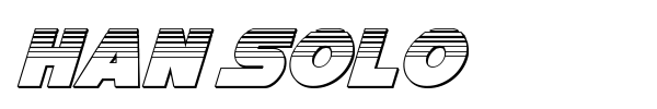 Han Solo font preview