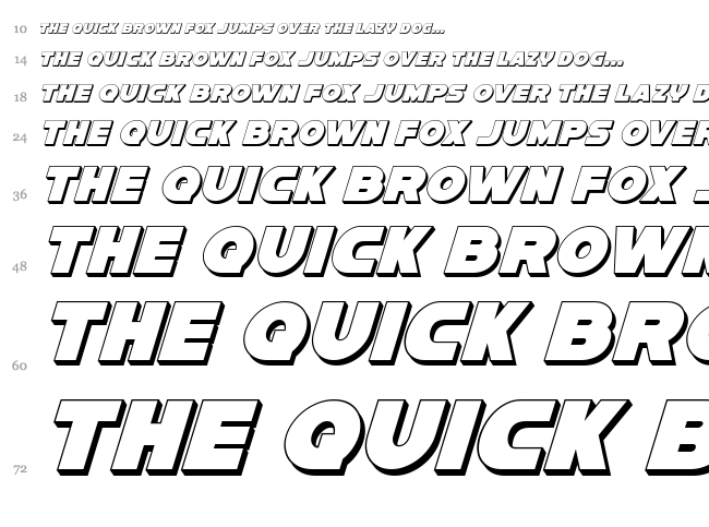 Han Solo font waterfall