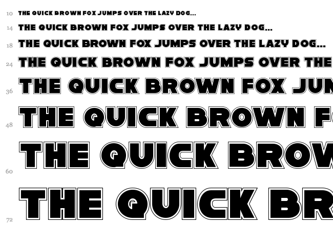 Han Solo font waterfall