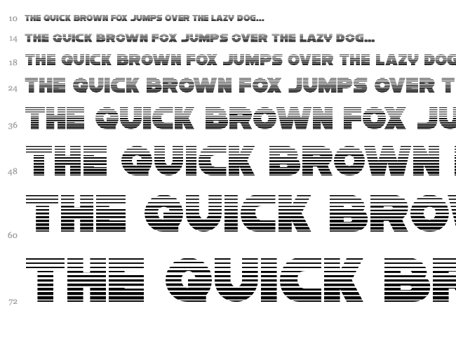 Han Solo font waterfall
