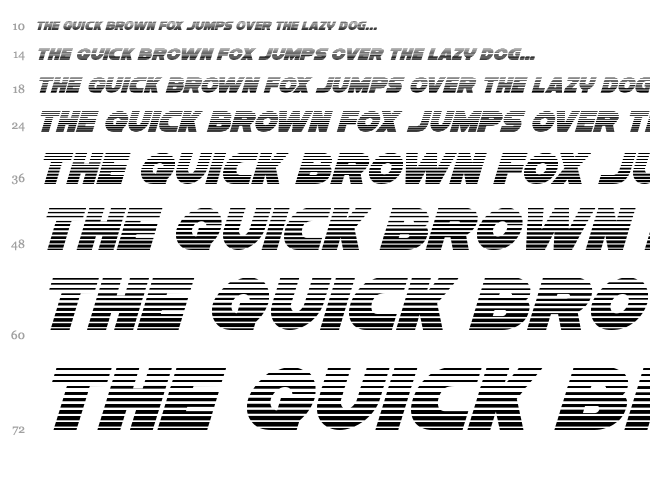 Han Solo font waterfall