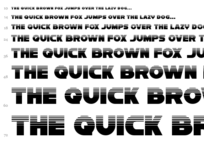 Han Solo font waterfall