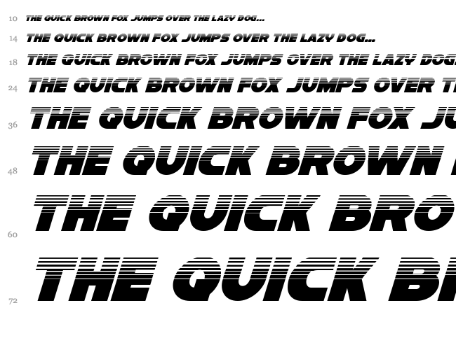 Han Solo font waterfall