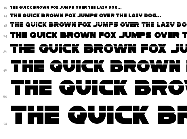 Han Solo font waterfall