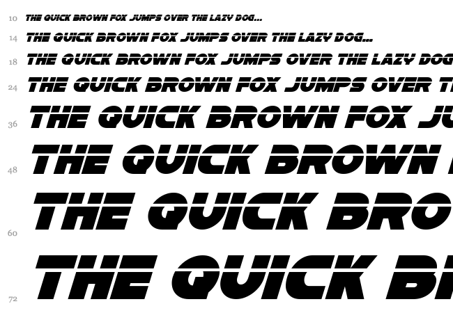 Han Solo font waterfall
