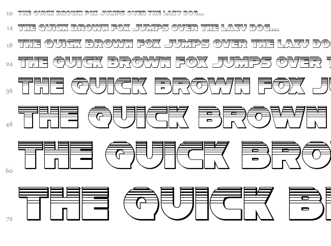 Han Solo font waterfall