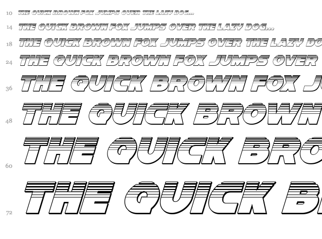 Han Solo font waterfall